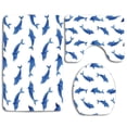 thumbnail image 1 of Juego de alfombras de baño ABPHQTO Ballena azul 3 piezas, 1 of 2