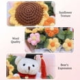 thumbnail image 4 of 13.8in Graduation Bouquet Blue Knitting Flower Bouquet with Bear Doll Suitable for Graduation Gift Giving and Party Decoration, 4 of 6