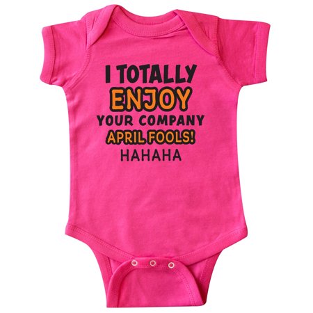 

Inktastic I Totally Enjoy your Company April Fools Humor Funny Gift Baby Boy or Baby Girl Bodysuit