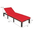 thumbnail image 2 of Gymax 2PCS Adjustable Patio Rattan Chaise Lounge Chair Recliner Outdoor w/ Red Cushion, 2 of 10