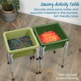 thumbnail image 4 of ECR4Kids 2-Station Sand and Water Adjustable Height Table, Sensory Bins, Fern Green/Hunter Green, 4 of 9