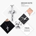 thumbnail image 4 of Double Cross Urn Necklace Men's Women's Pendent for Ashes and Chain Necklace for Ashes of Loved One Memory Necklace, 4 of 7
