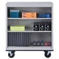 thumbnail image 4 of Sandusky Welded Mobile 42 in. Tall Standard Steel Bookcase with Adjustable Shelves in Dove Gray, 4 of 7