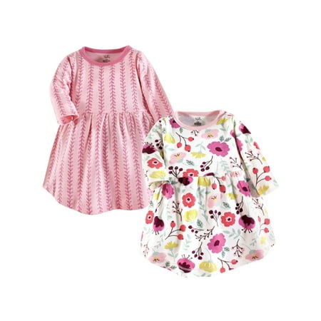 UPC: 0660168663624 | Touched by Nature Baby and Toddler Girl Organic Cotton Long-Sleeve Dresses 2pk Botanical 6-9 Months