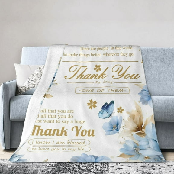 Thank You Gifts for Women, Appreciation Gifts, Thank You Gift Blanket , Thank You Gifts for Teachers Coworkers Friends Boss Lady Employee Nurse, Gifts for Christmas Thanksgiving Day 50x40