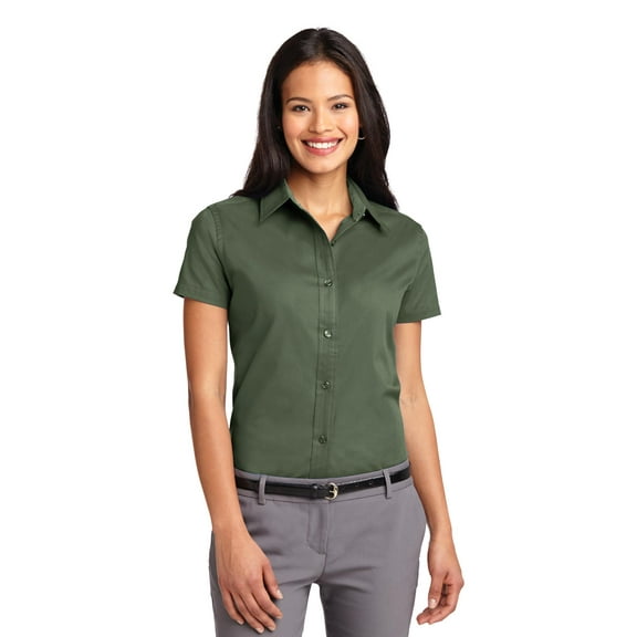 Port Authority Short Sleeve Shirt (L508) Clover Green, M