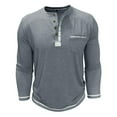 thumbnail image 5 of DIOAZUD Waffle Long Sleeve Henley Shirts for Men Solid Color Button Tops Lightweight Casual Regular Fit Tshirts for Workout, 5 of 7