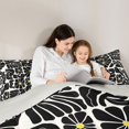 thumbnail image 4 of Homewish Boho Daisy Flower Twin Comforter Sets,Contemporary Aesthetic Bedding Set,White Black,Light Gray Reversible,2pcs,1 Comforter and 1 Pillowcase, 4 of 7