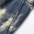 thumbnail image 7 of Shorts Men Casual Shorts Loose Fit Straight Leg Tie Dye Elastic Waist Breathable Blue XL, 7 of 7