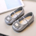 thumbnail image 2 of SYMSHOES Girls Sparkly Silver Flats with Rhinestone Buckle - Mary Jane Shoes for Flower Girl, Pageant & Party | Kids to Big Kids,Size 9 M, 2 of 7