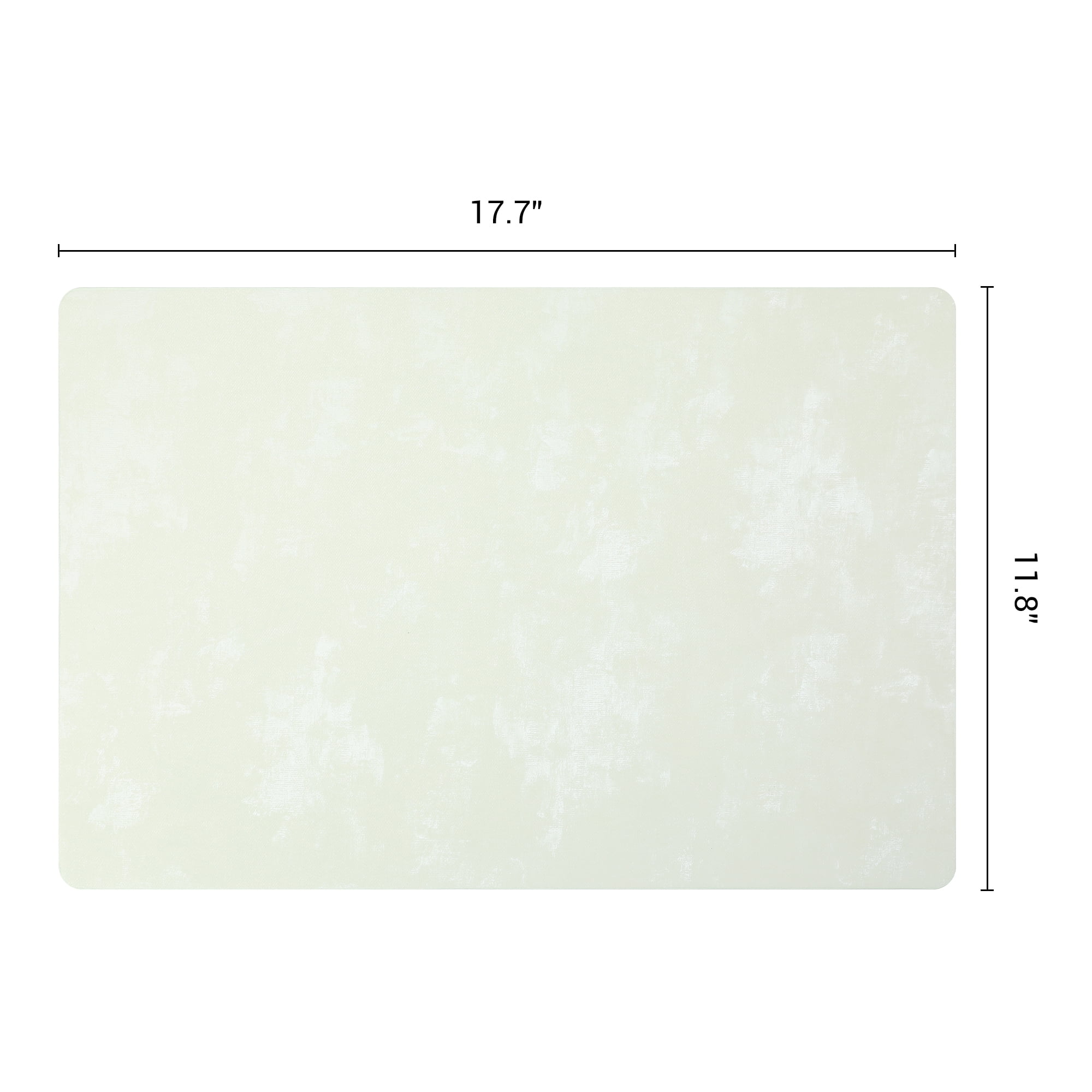 Unique Bargains Waterproof Placemats 4pcs Light Green 17.7"x11.8"
