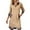 Brown, variant on Dresses for Women Half Zip Color Block Polo Lapel Dress Long Sleeve Tunic Dresses Color Brown Size XXS