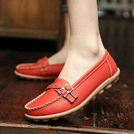 

Christmas Ladies Shoes Casual Buckle Flat Heel Sole Single Shoes Loafers Shoes Shoes Casual Shoes