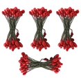 thumbnail image 1 of GUOOL 200pcs Red Craft DIY Artificial Double Headed Berries, 1 of 9