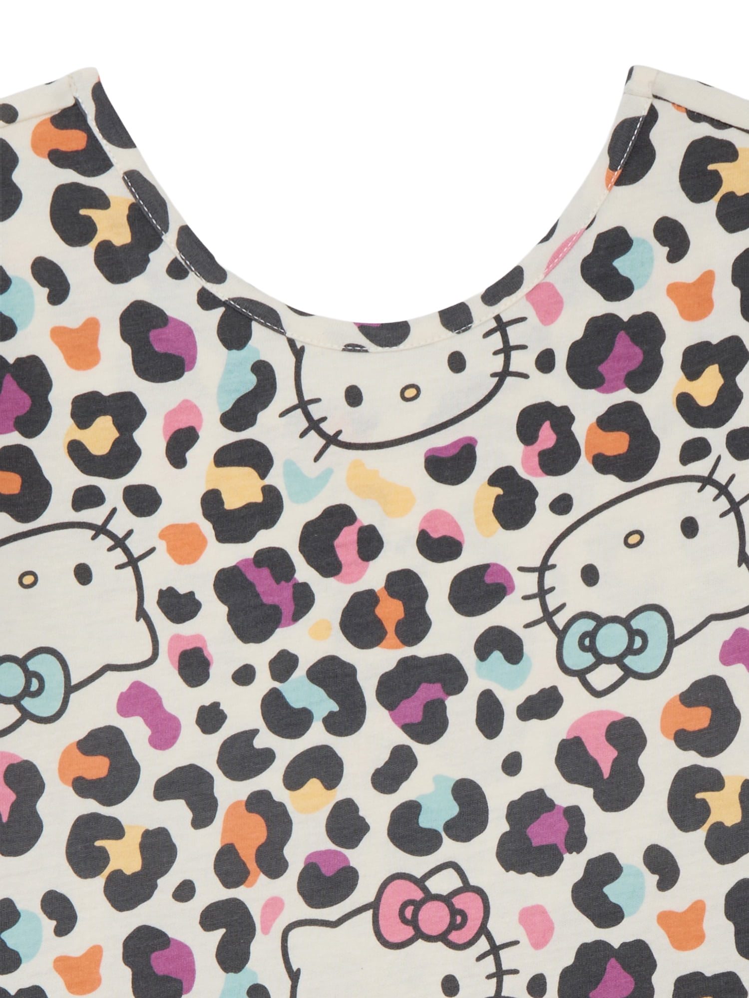 Girls Allover Print Dress with Short Sleeves, Sizes 4-12