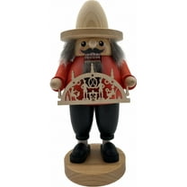 Nutcracker with candle arch, 21 cm high, original Erzgebirge by Richard Glässer Seiffen