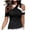 Black womens tops summer, variant on USSUMA Shirts for Women Dressy Casual Women's Cutout Short Sleeve Cold Shoulder T-Shirt Top Casual Slim Fit Shirt Tees Tops Blouse