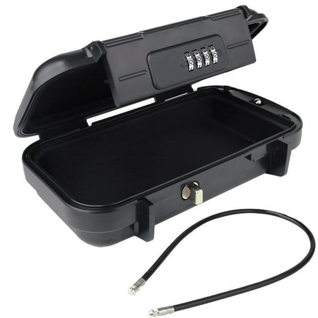 Portable Safe Box Travel Safe Box Large Capacity Security Lockbox Code Waterproof Key Lock Box ,Easy to Use
