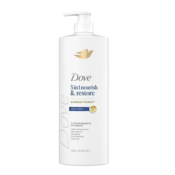 Dove Nourish & Restore 5-in-1 Shampoo, 33.8 fl. oz.