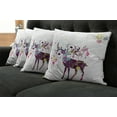 thumbnail image 5 of Ambesonne Christmas Throw Pillow Cover 4 Pack, Reindeer Ornaments, 20", Multicolor, 5 of 5