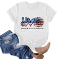 thumbnail image 4 of Femmes Été Indépendance Jour Imprimé Tee Shirts Manches Courtes T-Shirt Tops Blouse, 4 of 6
