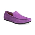 thumbnail image 2 of Alfani Mens Kendric Leather Square Toe Moccasins, Plum, Size 9.5, 2 of 4