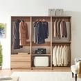 thumbnail image 2 of Prosper Oak Freestanding Walk in Wood Closet System, 2 of 8