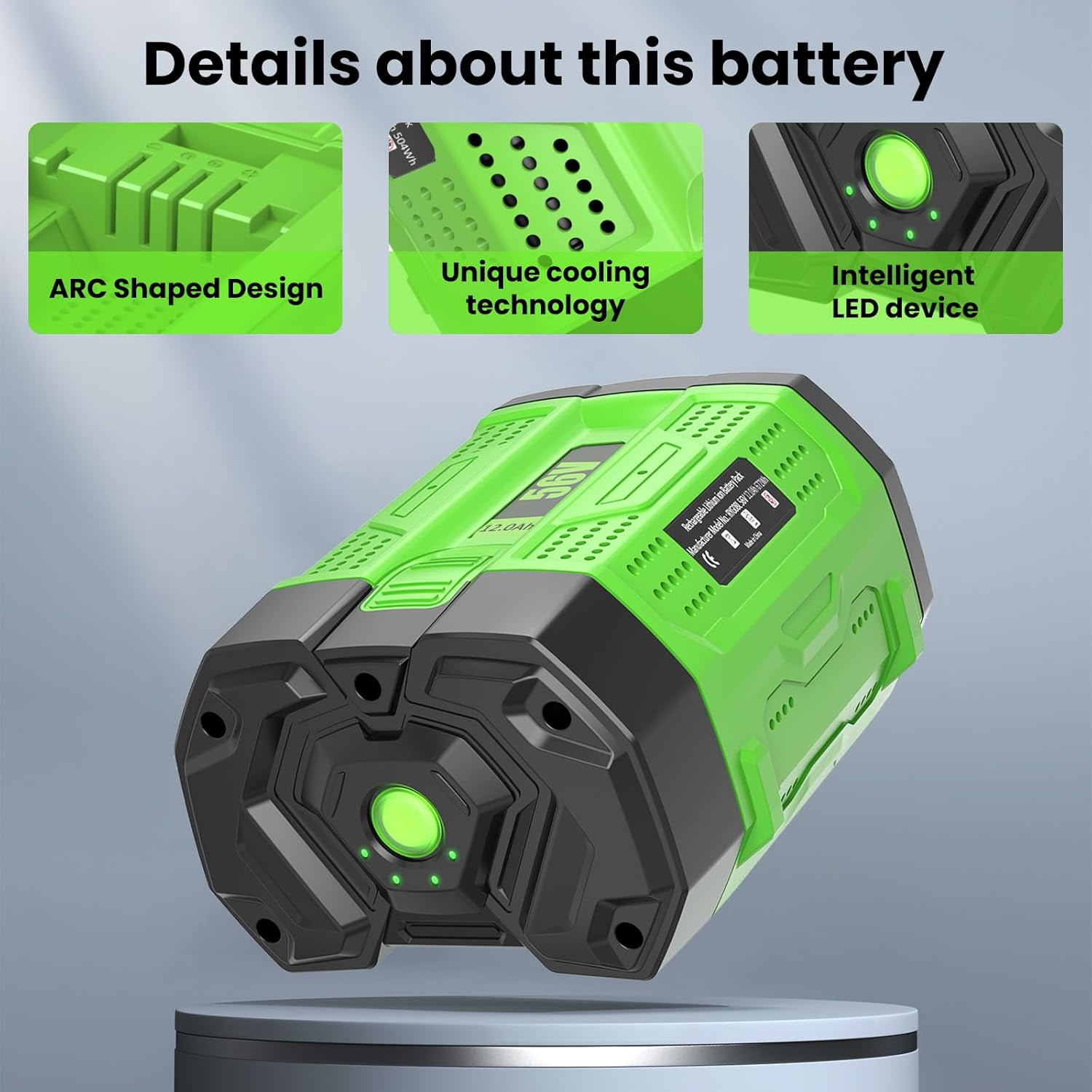 BA2800T 12000mAH Replacement for EGO Battery Compatible with EGO 56V Battery BA2800 BA4200 BA1400T BA1400 Lawn Mower Leaf Blower Chainsaw Tools