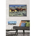 thumbnail image 2 of Animals - Horses Running on the Planes Wall Poster, 22.375" x 34", Framed, 2 of 3