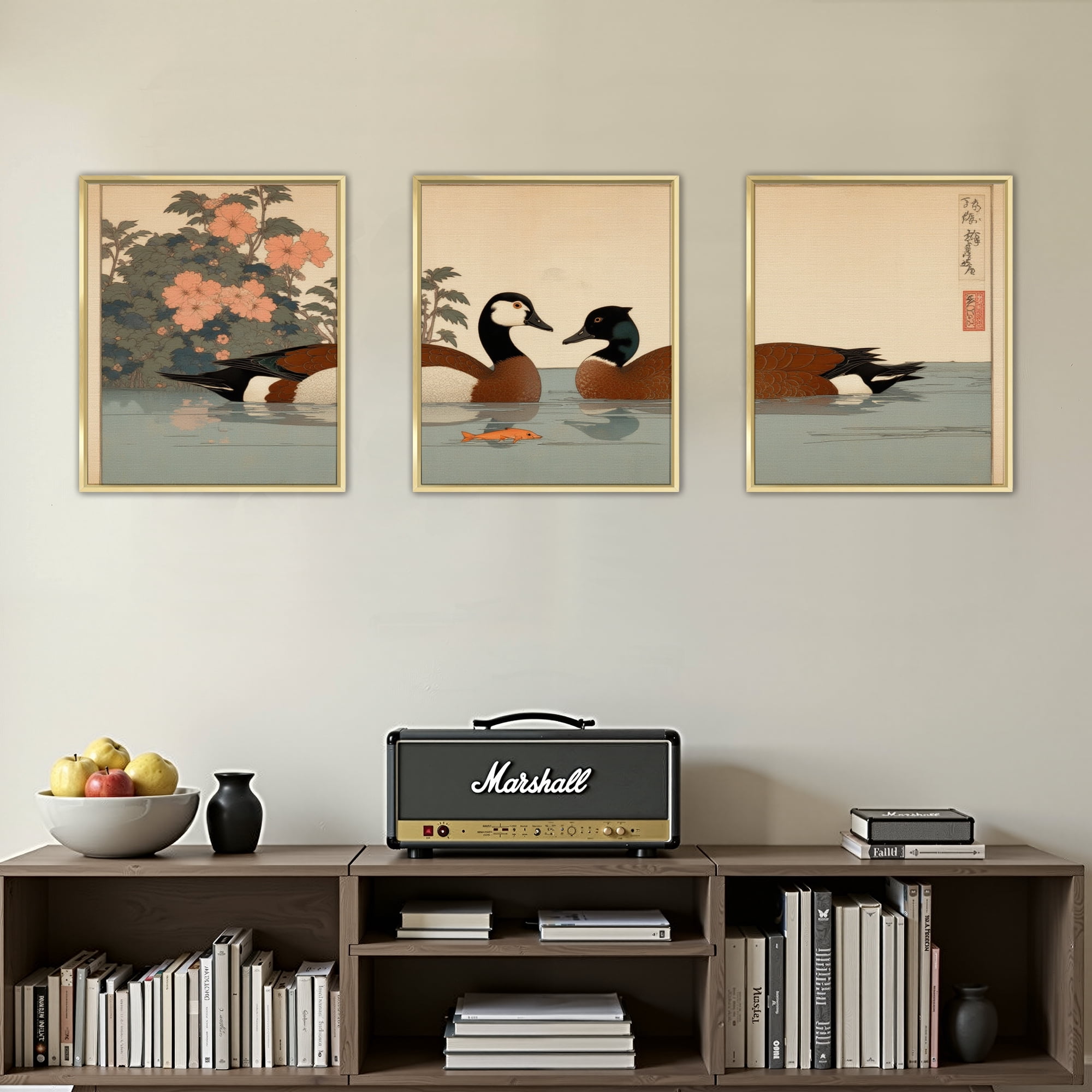 MAYEERTY Modern Abstract Wall Art Painting, Living Room Decor, Glod Aluminum Alloy Frame, 7.87"x9.84"