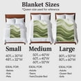thumbnail image 4 of Abstract Fluid Art Flannel Blanket for Bed,Travel and Camping, Retro Green Gradient Oil Painting Super Soft Cozy Blanket for All Seasons 60"x80", 4 of 7
