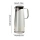 thumbnail image 3 of Juego de tetera de vidrio de borosilicato alto para agua fría con filtro, gran capacidad, resistente al calor, jarra transparente para bebidas como té, jugos y refrescos., 3 of 6