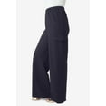 thumbnail image 3 of Roaman's Women's Plus Size Wide Leg Cargo Knit Jean, 3 of 3