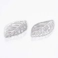 thumbnail image 2 of 10pcs Stainless Steel Pendants Leaf Charms Jewelry Connector Pendants Stainless Steel Color Bracelets Pendants for Earring Bracelet Necklace DIY 13x23mm Making DIY, 2 of 2