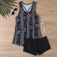 thumbnail image 6 of Women's Plus Size Bikini Set Printed Sling Two Piece Sexy Swimsuit for Beach Vacation Summer,Black,L, 6 of 6
