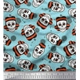 thumbnail image 1 of Soimoi Poly Georgette Fabric Brush Stroke & Skull Halloween Printed Craft Fabric by The Yard 42 Inch Wide, 1 of 1