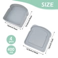 thumbnail image 2 of 4-Pack Sandwich Containers, BPA-Free Plastic Toast-Shaped Lunch Box with Lid – Reusable, Microwave & Dishwasher Safe Food Storage Box, 2 of 8
