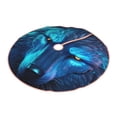 thumbnail image 2 of Bingfone Christmas Tree Skirt Mat Christmas Decoration Interior 36" -Futuristic Blue Light Wolf, 2 of 6