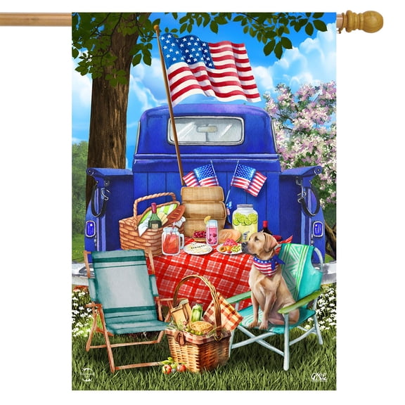 Briarwood Lane All American Picnic House Flag
