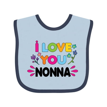 

Inktastic I Love You Nonna with Flowers Gift Baby Girl Bib