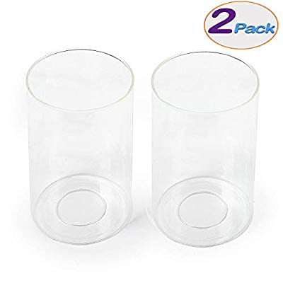 2 Pack Clear Glass Lamp Shades Fixture Replacement Globes Or Lampshades With 1 5 8 Inch Fitter A00009 Com 2 Pack Clear Glass Lamp Shades Fixture, Colored Glass Cylinder Lamp Shades