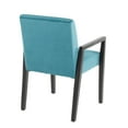 thumbnail image 4 of Lumisource Carmen Contemporary Arm Chair in Black Wood and Crushed Teal Velvet - Set of 2, 4 of 6