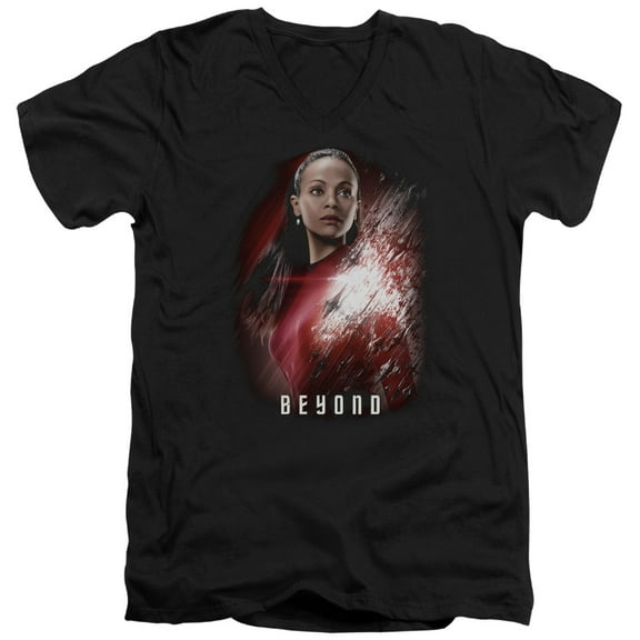 Star Trek Beyond - Uhura Poster - Slim Fit V Neck Shirt - XX-Large