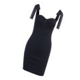 thumbnail image 3 of Mini Vestido De Verano Vestido De Tirantes Con Cordones Plisados ​​Sin Espalda Ropa Sexy, Negro, S Vogacara AP001275-04B, 3 of 7