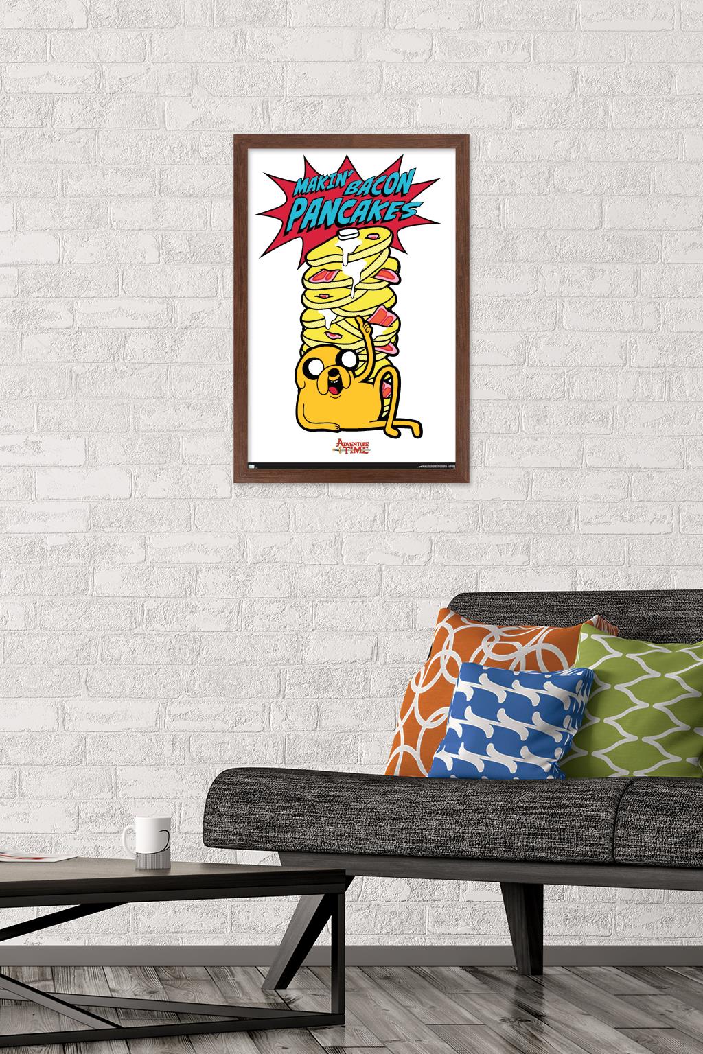 Adventure Time - Bacon Pancakes Wall Poster, 14.725" x 22.375", Framed