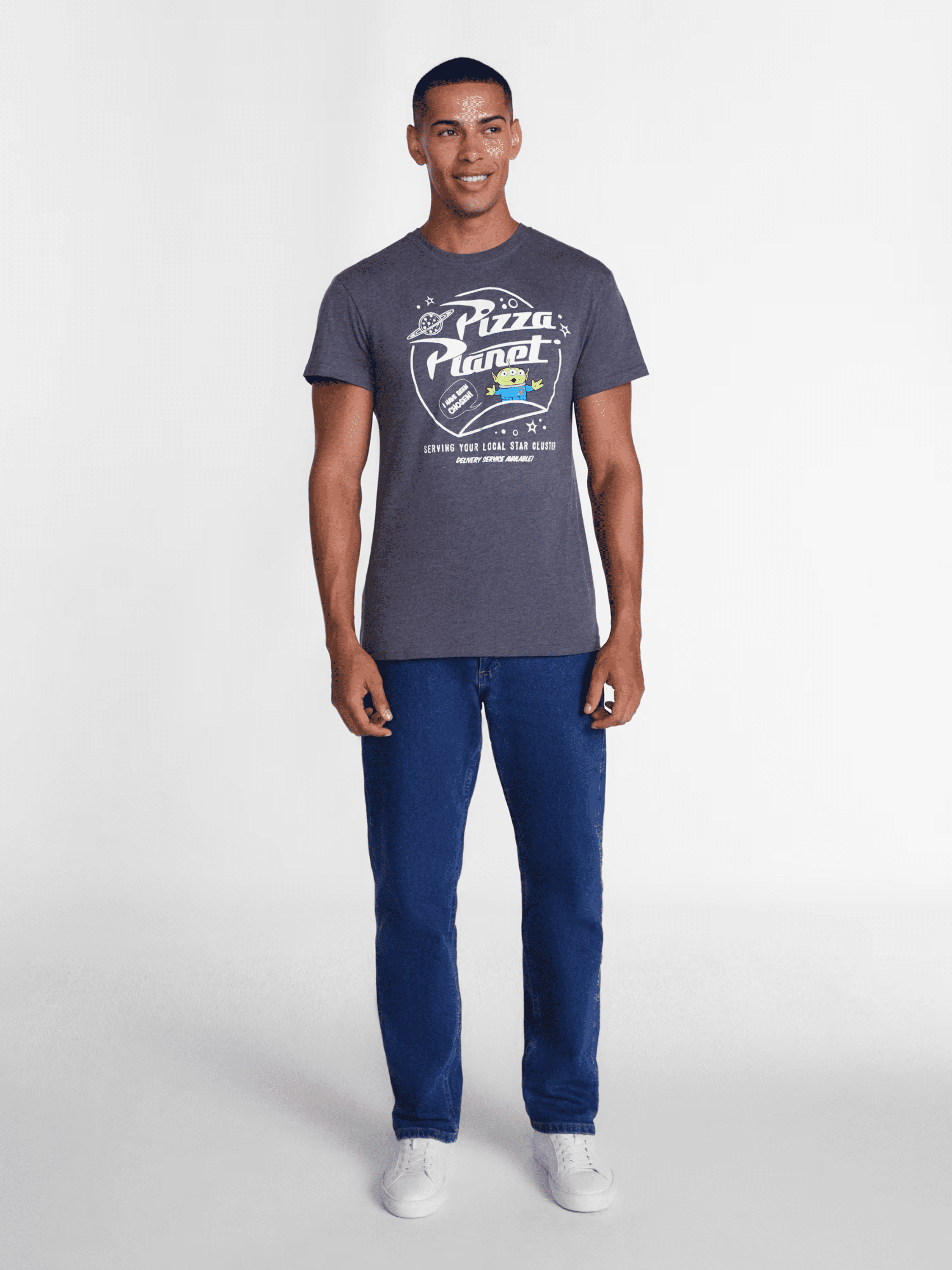Toy Story Pizza Planet Men’s Graphic Tee with Short Sleeves, Sizes S-XXL