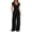Black, variant on Scacto Women 2 Piece Outfit Sets, Short Sleeve V-Neck Ruched Top & Wide Leg Pants, Casual Daily Wear Gym Sweatsuit