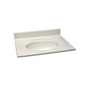 Design House 586313 Cultured Marble Vanity Top 25x22, White on White