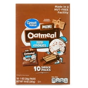 Great Value Mini Iced Oatmeal Cookies, 10 Snack Packs