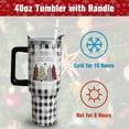 thumbnail image 5 of 40 oz Christmas Tumblers with Handle and Straw, Christmas Tree Buffalo 40oz Stainless Steel Vacuum Insulated Travel Coffee Mug Cup Water Bottle, Christmas Decor Stuff Accessories Gifts for Women, 5 of 7